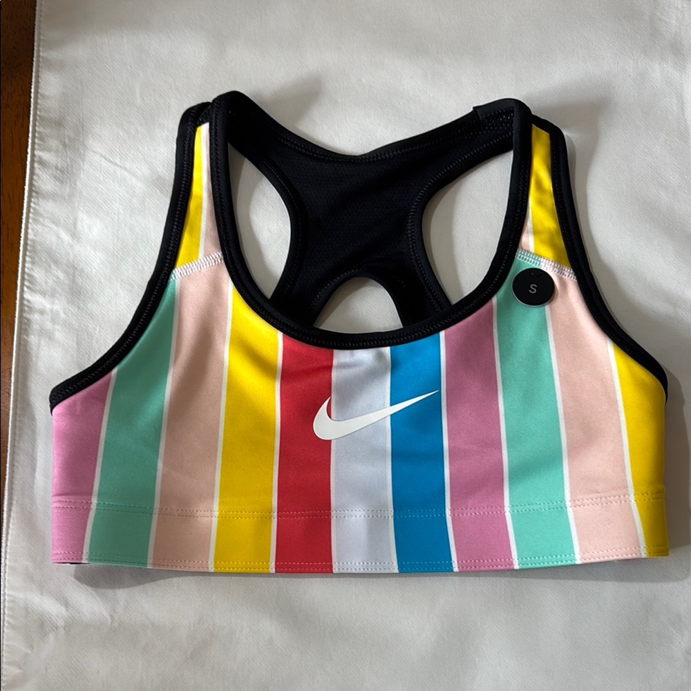 Nike Multicolor Striped Sports Bra